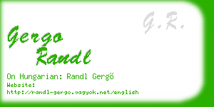 gergo randl business card